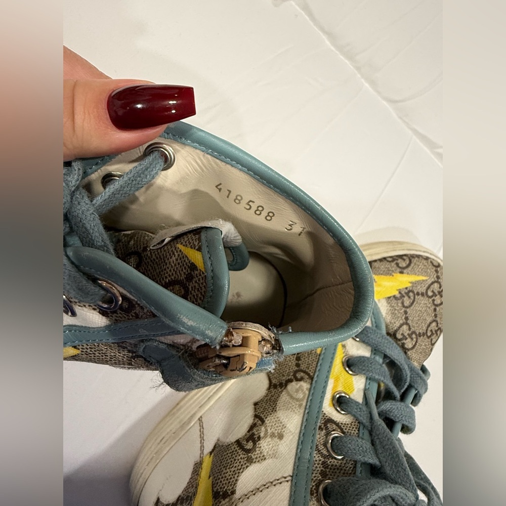 Gucci Kids Sneakers - Gray and Yellow - Picture 4 of 6